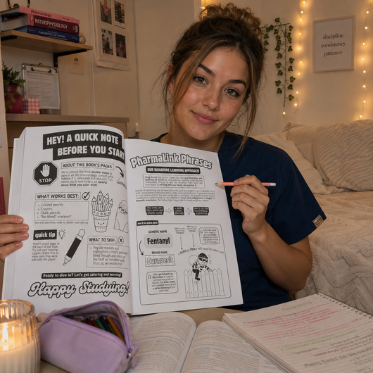 Top 200 Drugs: Pharmacology Coloring Book & Study Guide